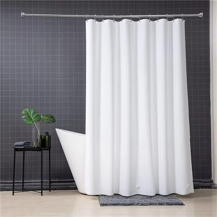 PEVA Transparent Frosted White Shower Curtain Waterproof