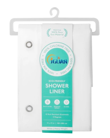 Cortina de dutxa PEVA de mida personalitzada de venda calenta Producte de bany Cortines de dutxa personalitzades
